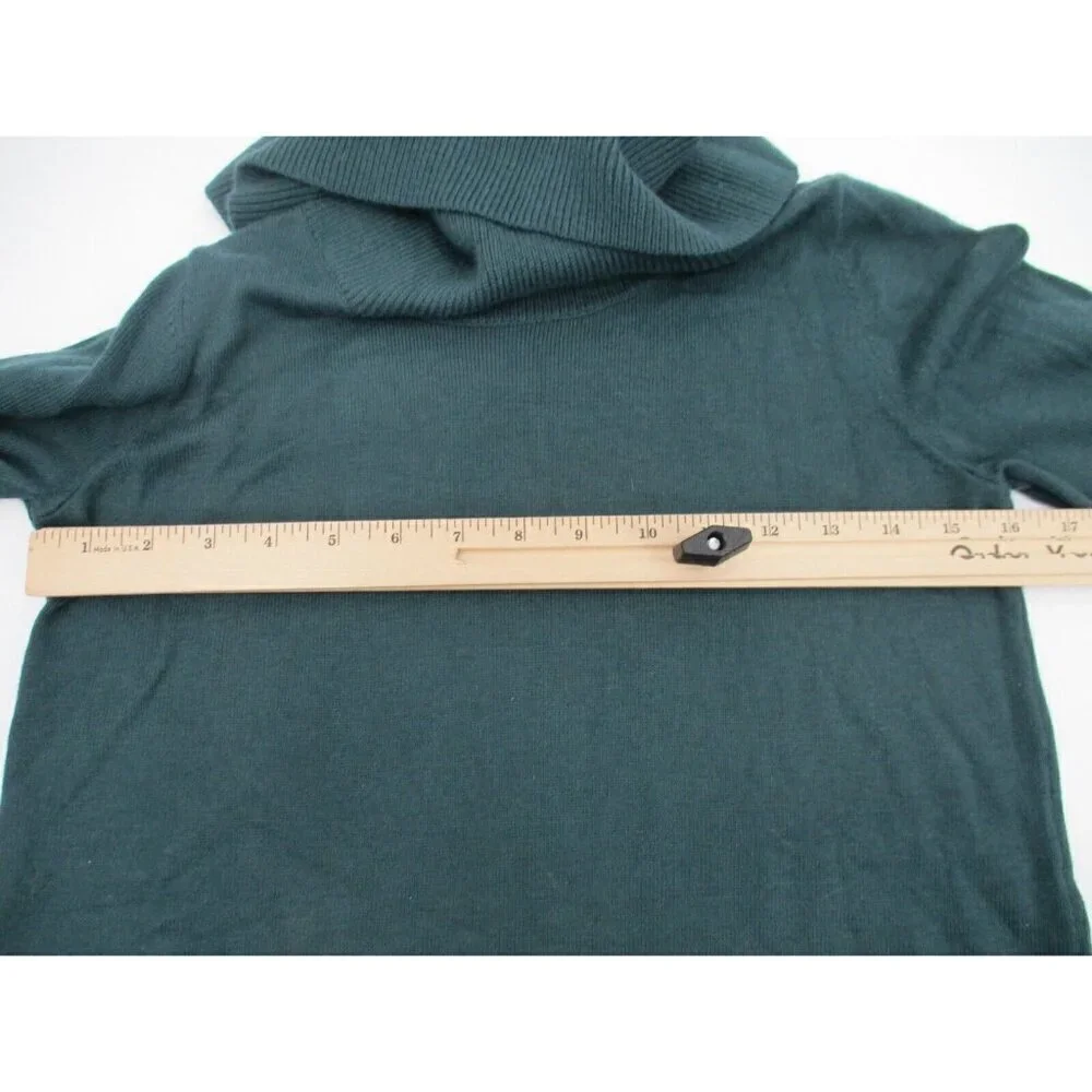 LOFT Womens Sweater XS Green Long Sleeves Turtleneck Casual Knit Preppy New